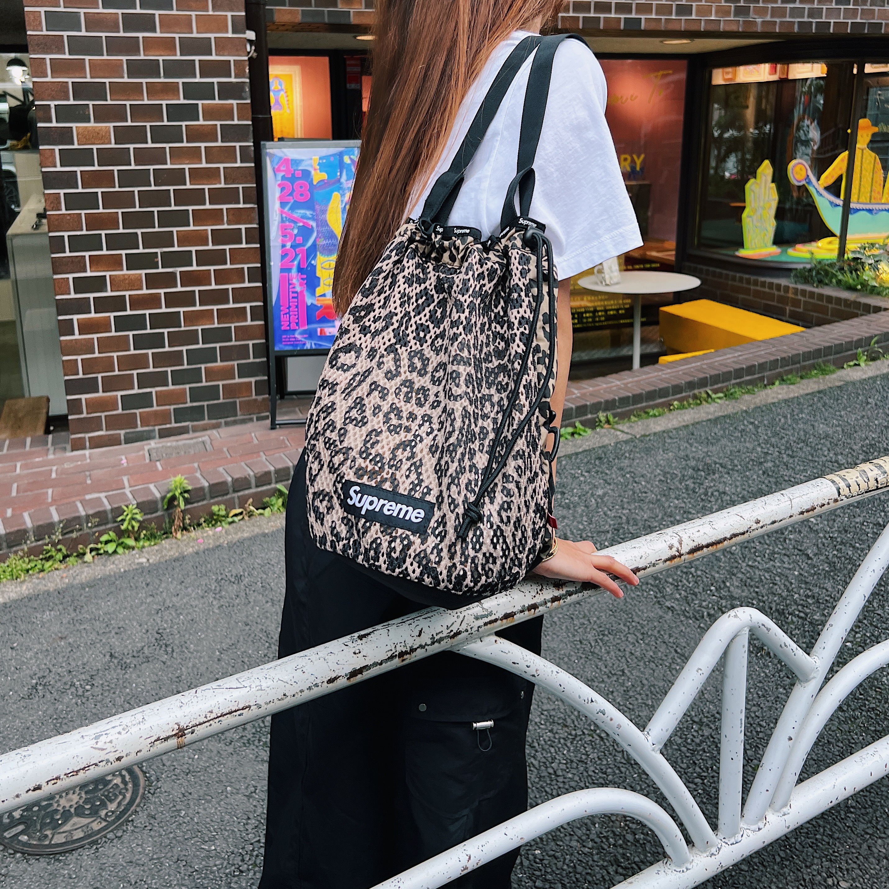 Supreme Mesh Backpack Leopard 通販